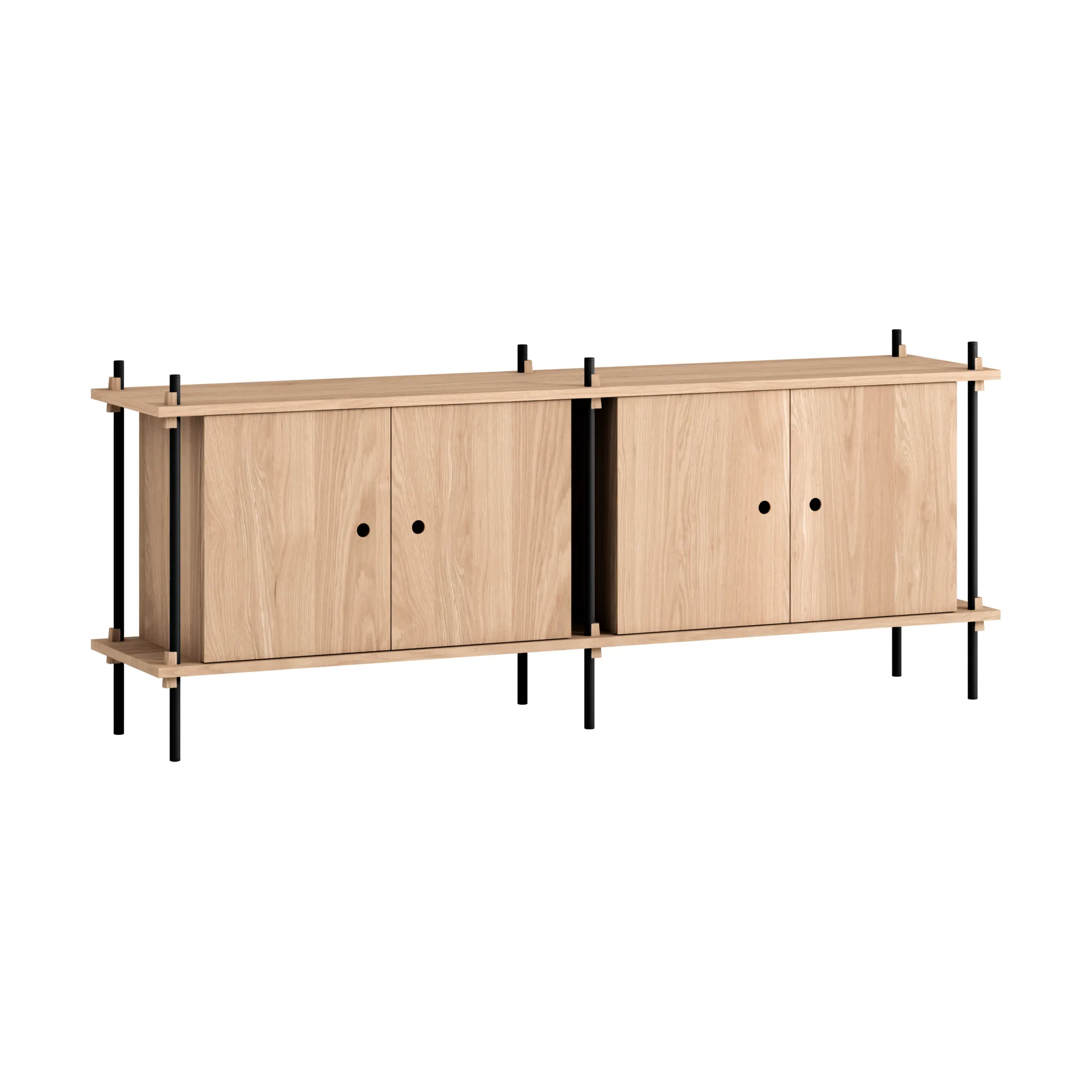 Shelving System Sideboard, Eiche-black, 163x65x35 cm, S.65.2.D MOEBE