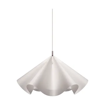 Sinuate Pendelleuchte - Weiß-Edelstahl, groß Ø75x40 cm - MOEBE