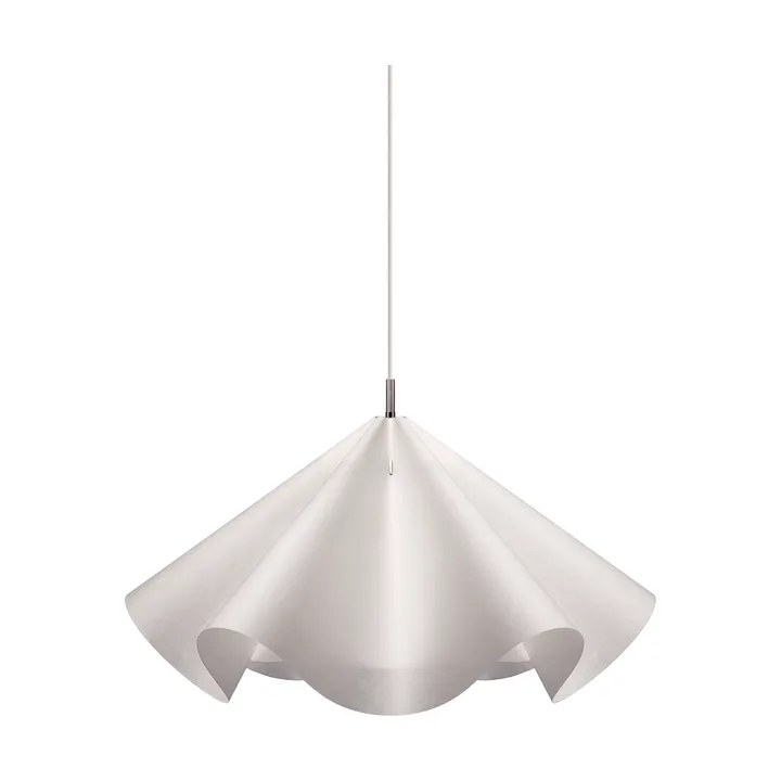 Sinuate Pendelleuchte - Weiß-Edelstahl, groß Ø75x40 cm - MOEBE