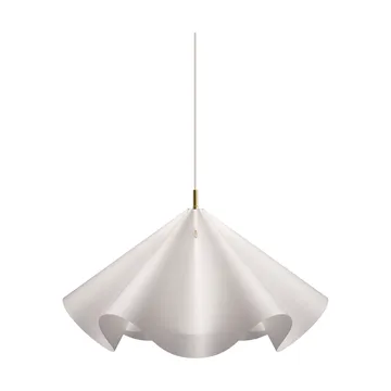 Sinuate Pendelleuchte - Weiß-Messing, groß Ø75x40 cm - MOEBE