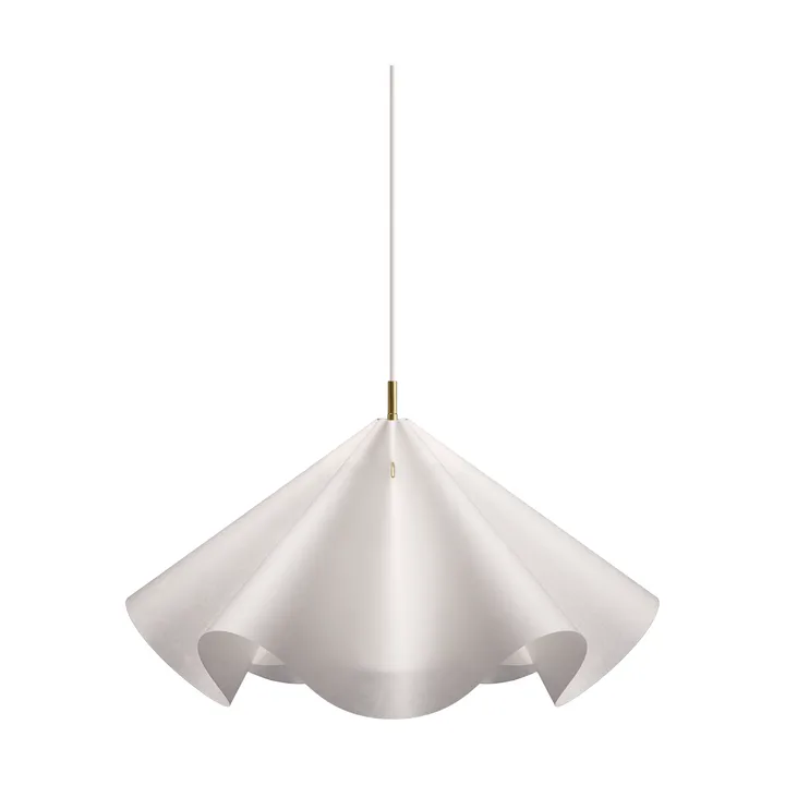 Sinuate Pendelleuchte - Weiß-Messing, groß Ø75x40 cm - MOEBE