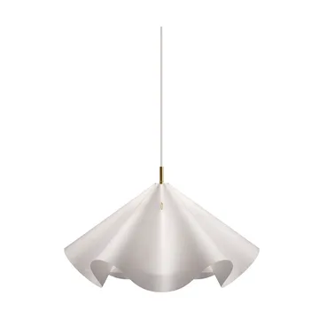 Sinuate Pendelleuchte - Weiß-Messing, mittel Ø60x30 cm - MOEBE