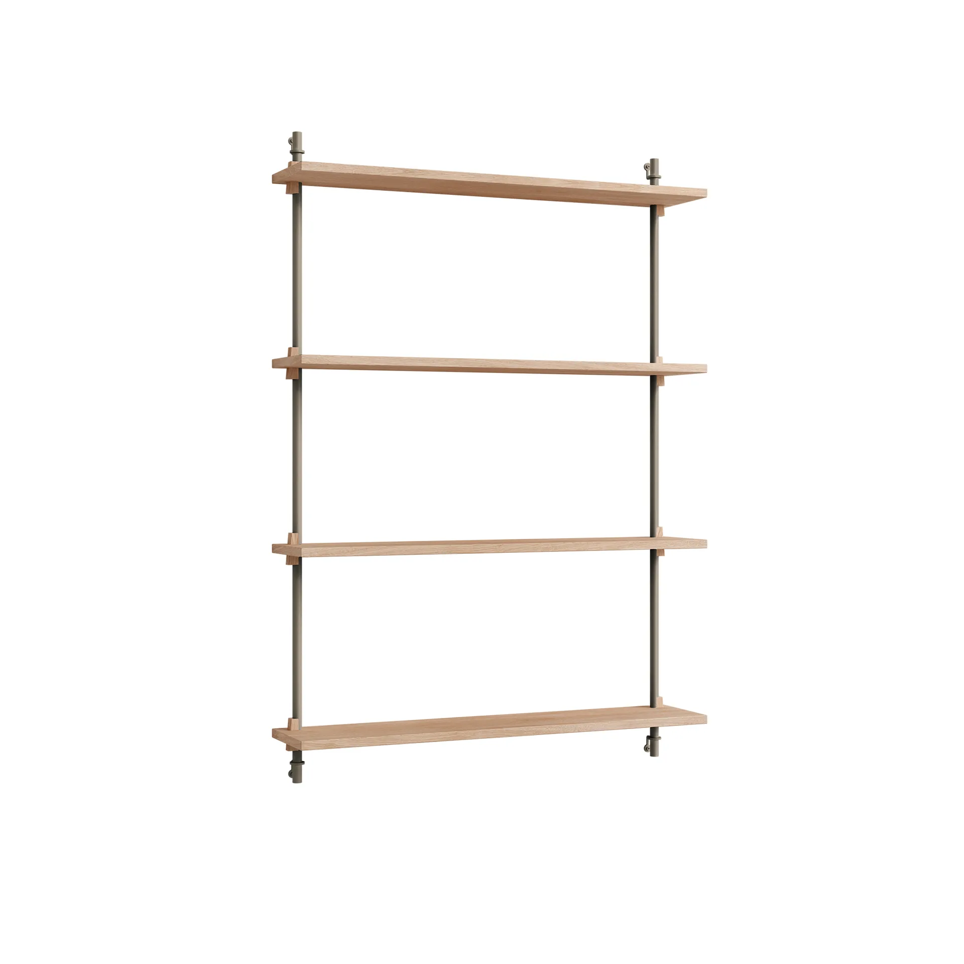 Wall Shelving Wandregal, Eiche-warm grey, 92x115x17,5 cm, WS.115.1 MOEBE
