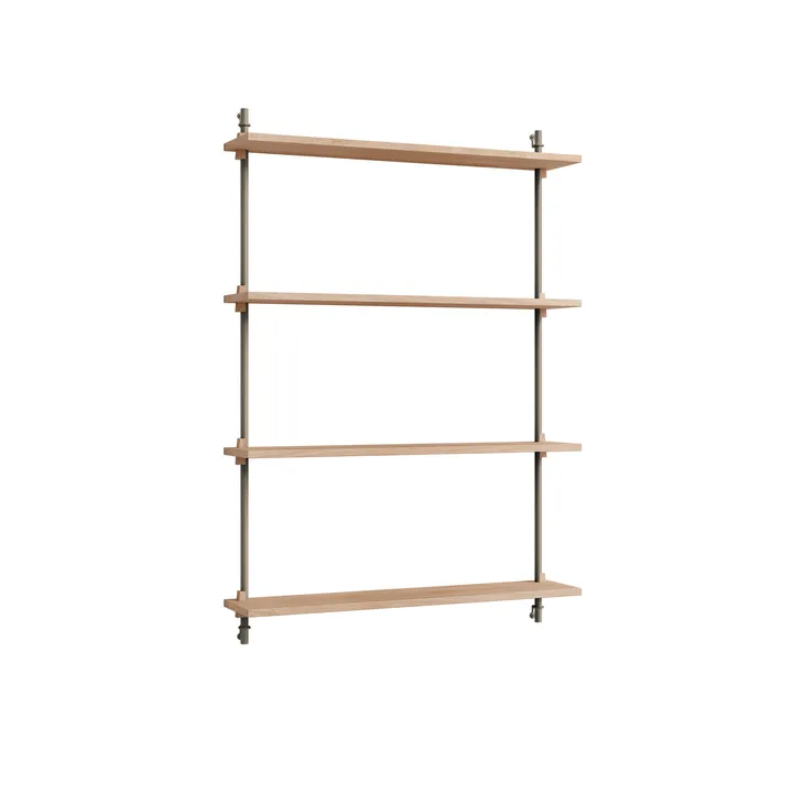Wall Shelving Wandregal - Eiche-warm grey, 92x115x17,5 cm, WS.115.1 - MOEBE