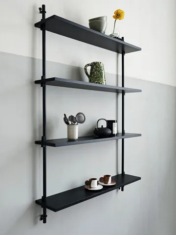 Wall Shelving Wandregal - Eiche-warm grey, 92x85x17,5 cm, WS.85.1 - MOEBE