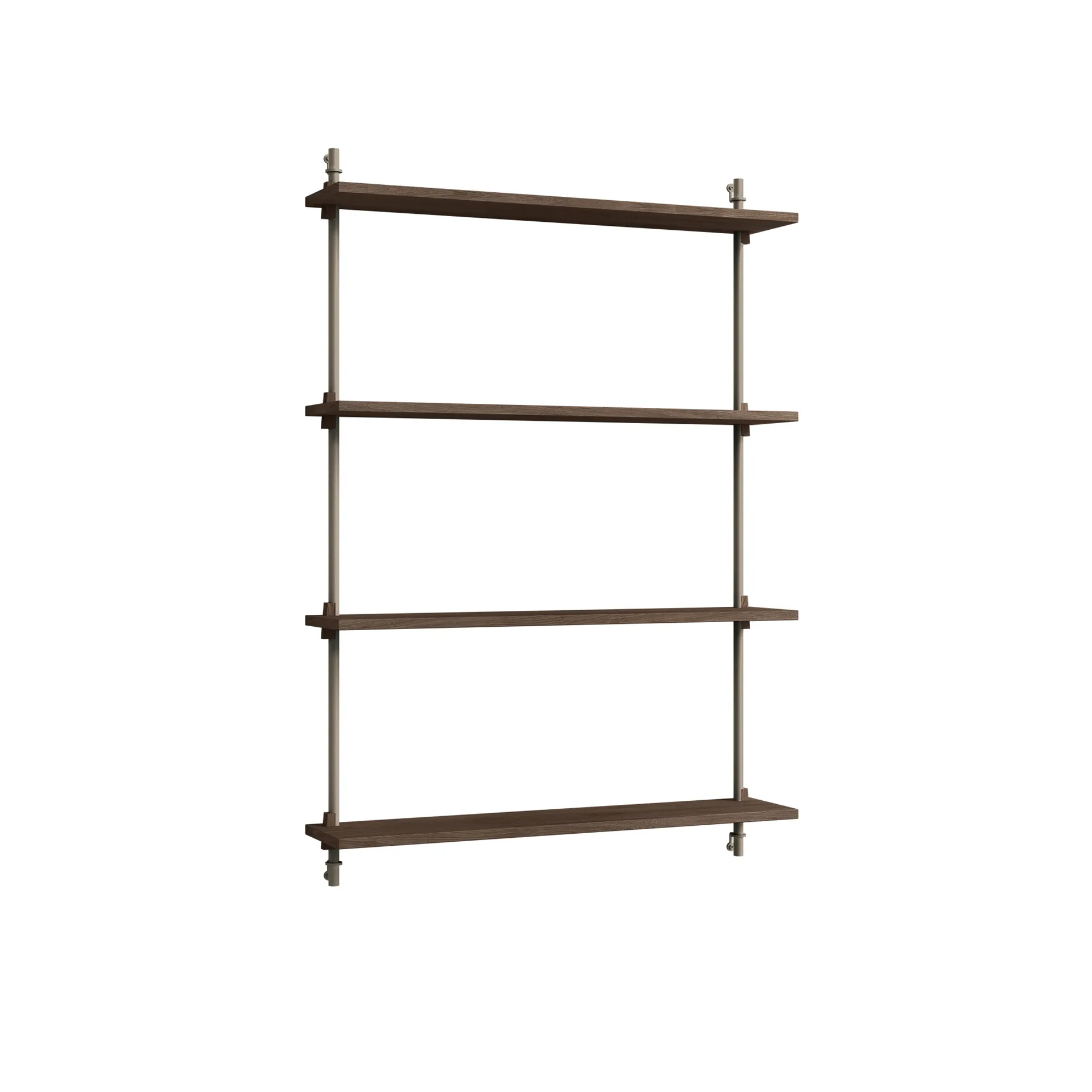 Wall Shelving Wandregal, Geräucherte Eiche-warm grey, 92×115×17,5 cm, WS.115.1 MOEBE