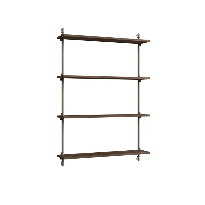 Wall Shelving Wandregal - Geräucherte Eiche-warm grey, 92×115×17,5 cm, WS.115.1 - MOEBE