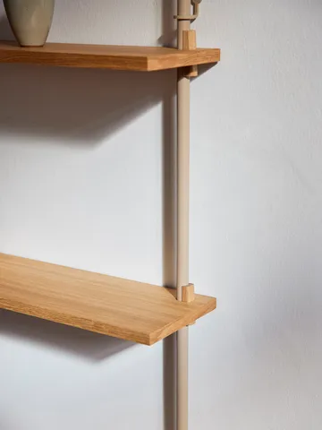 Wall Shelving Wandregal - Geräucherte Eiche-warm grey, 92×115×17,5 cm, WS.115.1 - MOEBE