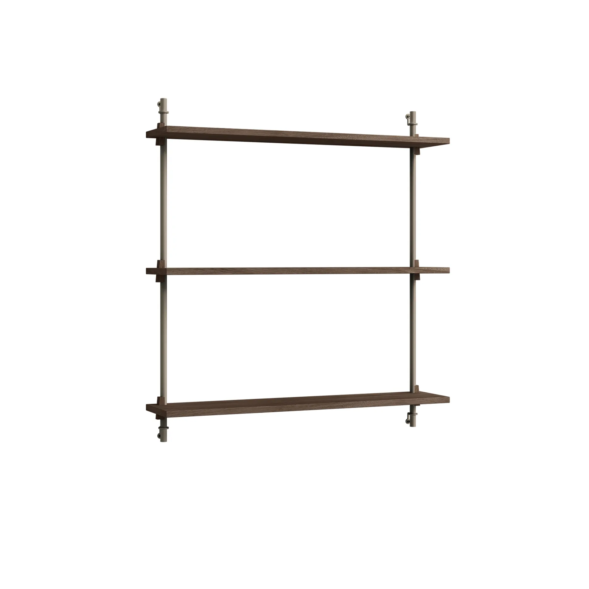 Wall Shelving Wandregal, Geräucherte Eiche-warm grey, 92×85×17,5 cm, WS.85.1 MOEBE