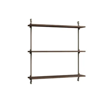 Wall Shelving Wandregal - Geräucherte Eiche-warm grey, 92×85×17,5 cm, WS.85.1 - MOEBE