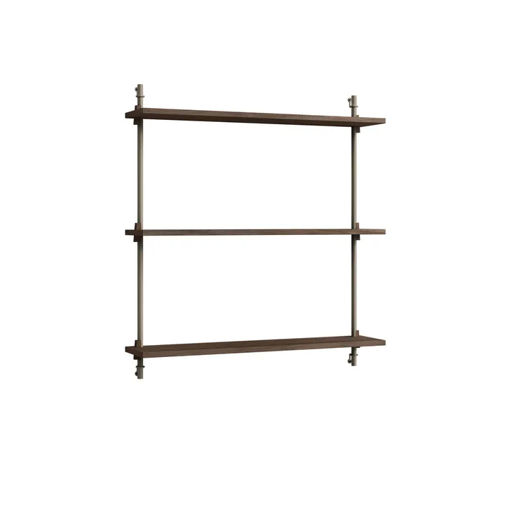 Wall Shelving Wandregal - Geräucherte Eiche-warm grey, 92×85×17,5 cm, WS.85.1 - MOEBE
