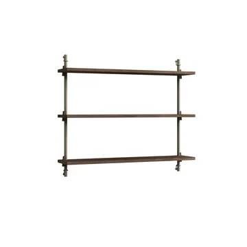 Wall Shelving Wandregal - Geräucherte Eiche-warm grey, 92x65x17,5 cm, WS.65.1 - MOEBE