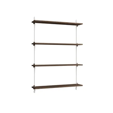 Wall Shelving Wandregal - Geräucherte Eiche-white, 92x115x17,5 cm, WS.115.1 - MOEBE