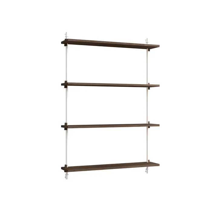 Wall Shelving Wandregal - Geräucherte Eiche-white, 92x115x17,5 cm, WS.115.1 - MOEBE