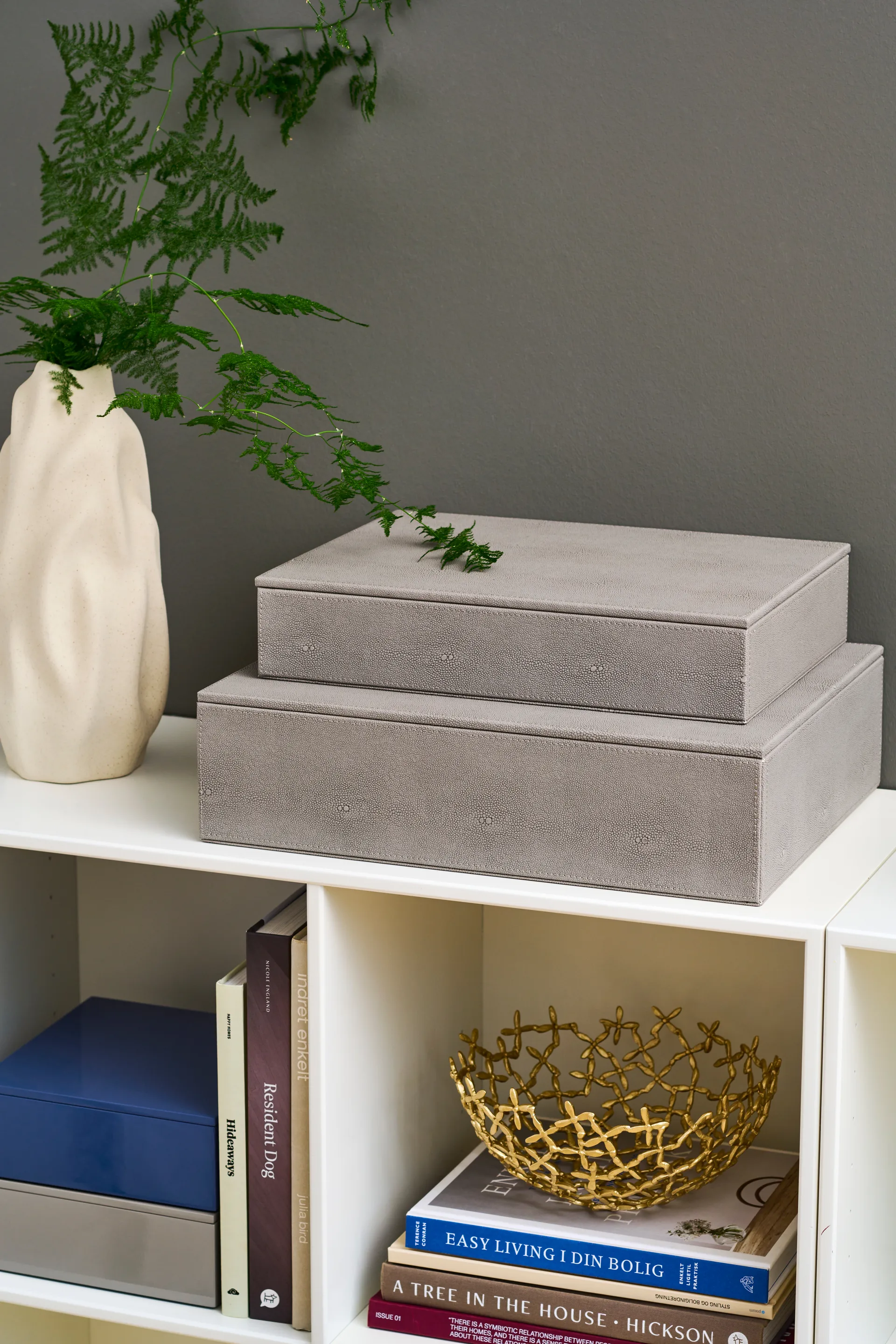 Lux lackierte Aufbewahrungsbox 19x19x7 cm, Ultramarin Mojoo