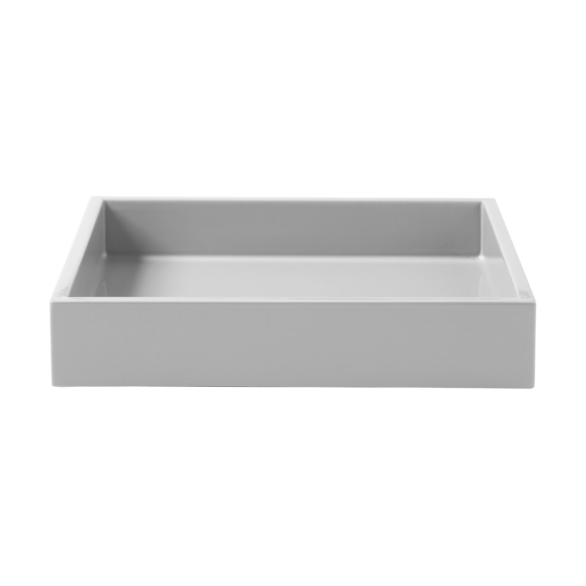 Mojoo Lux lackiertes Dekotablett 19x19x3,5 cm Cool grey