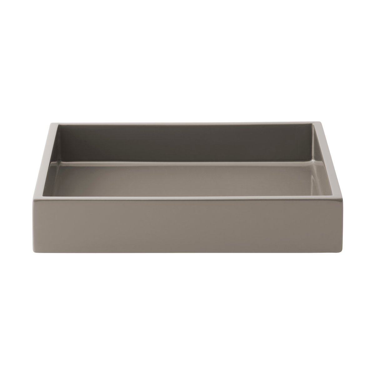 Mojoo Lux lackiertes Dekotablett 19x19x3,5 cm Dark grey