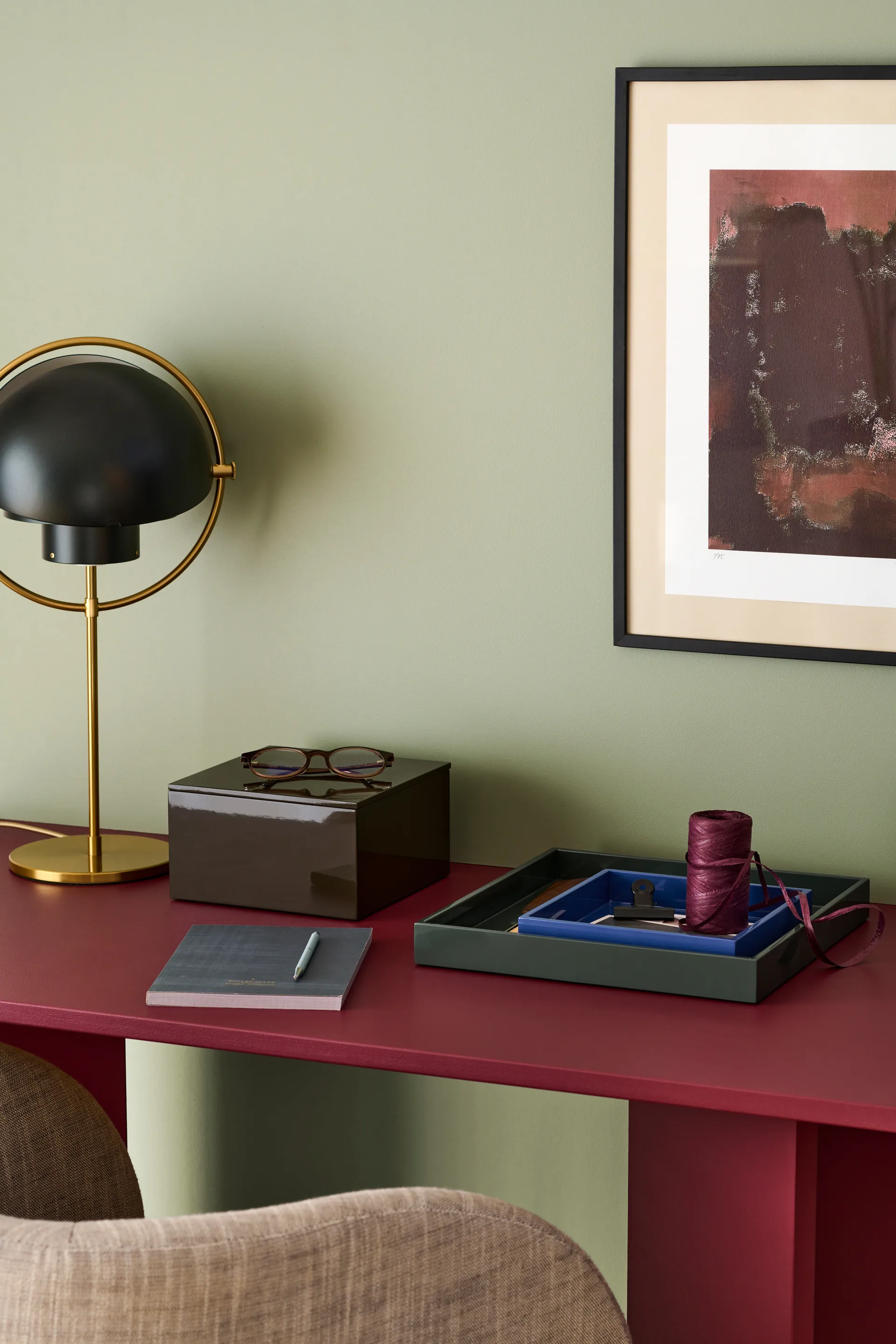 Lux lackiertes Dekotablett 19x19x3,5 cm, Ultramarin Mojoo