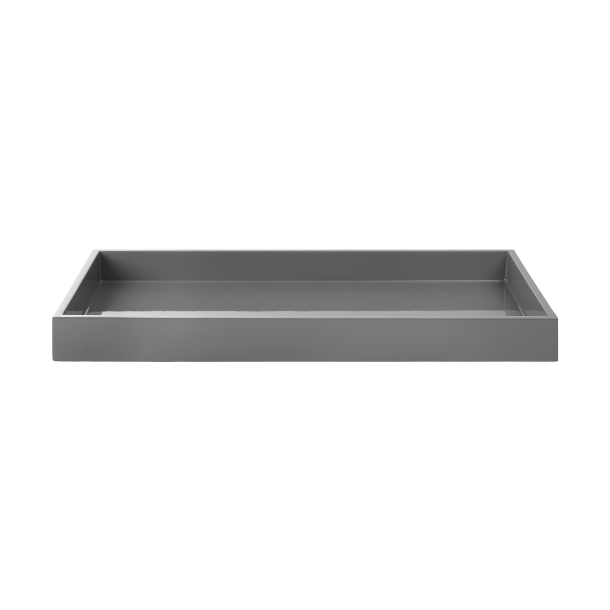 Mojoo Lux lackiertes Dekotablett 38x19x3,5 cm Antracit