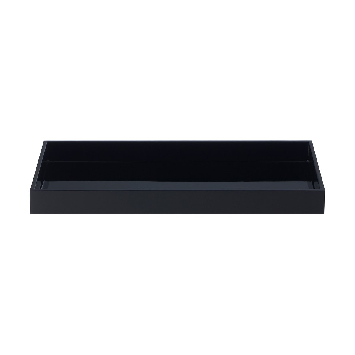 Mojoo Lux lackiertes Dekotablett 38x19x3,5 cm Black