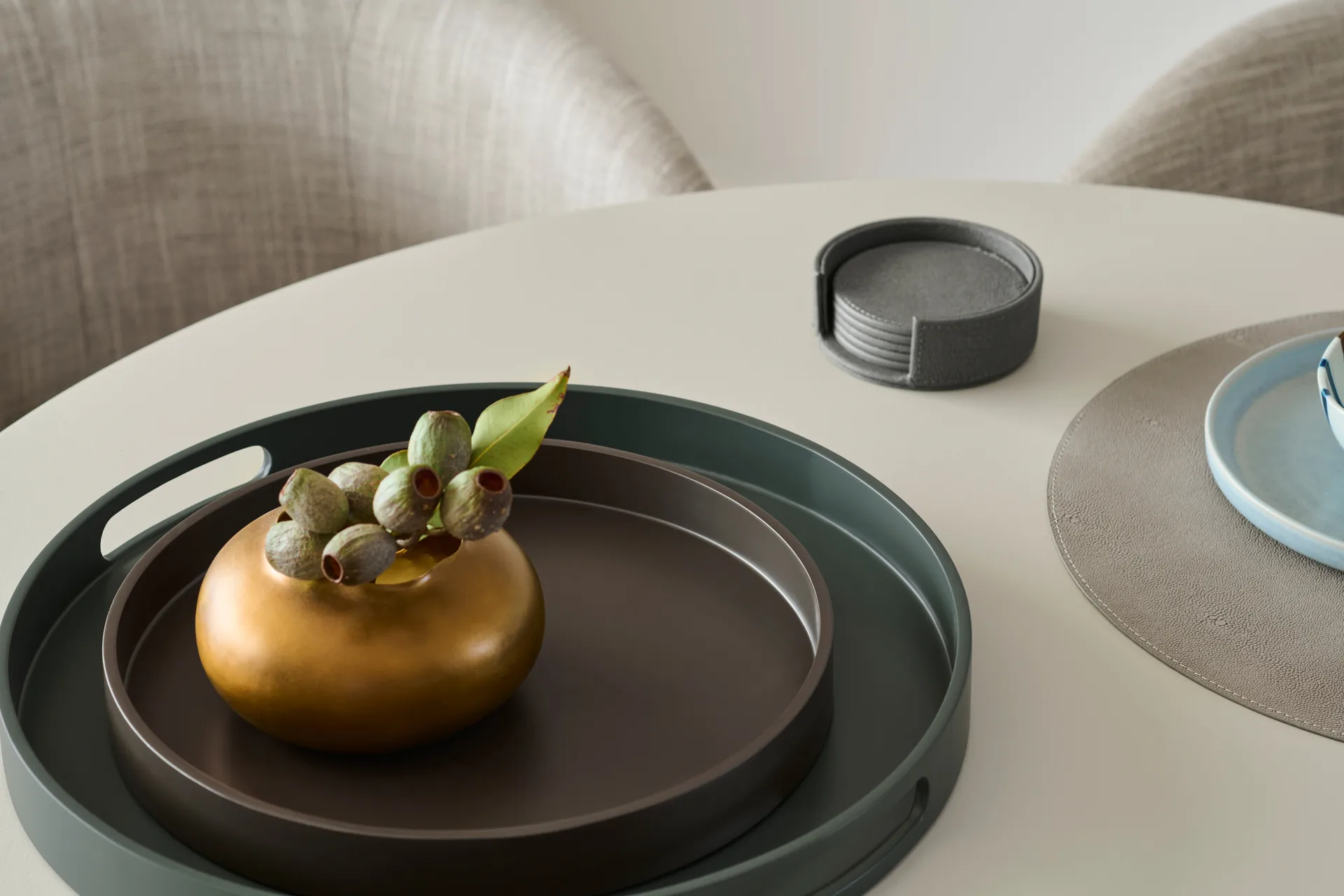 Sting Glasuntersetzer Ø12 cm 6er-Pack, Antracit Mojoo