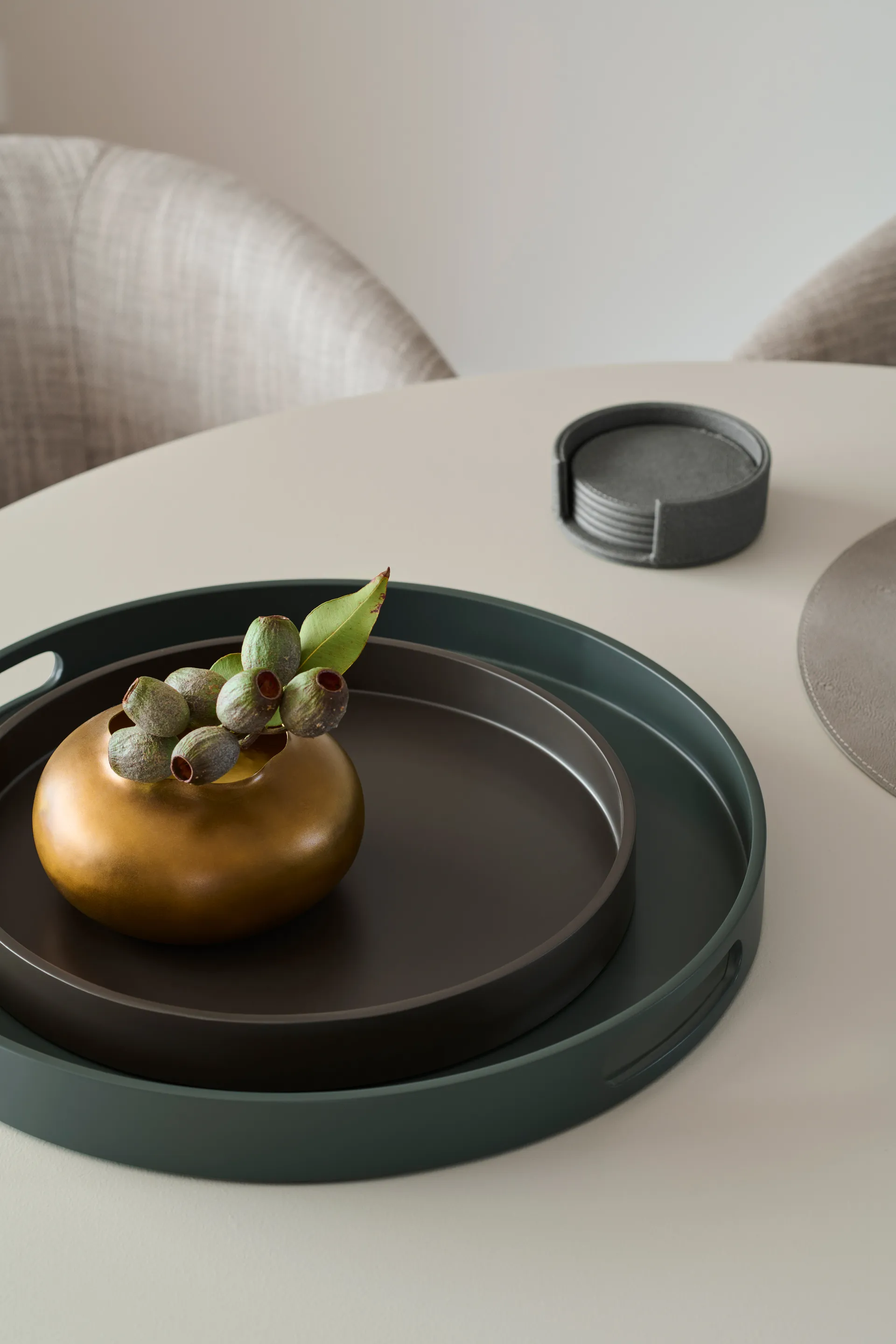 Sting Glasuntersetzer Ø12 cm 6er-Pack, Antracit Mojoo