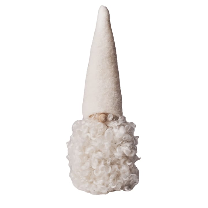 Weihnachtsmann aus Wolle groß - weiße Mütze ohne Bart - Monikas Väv & Konst