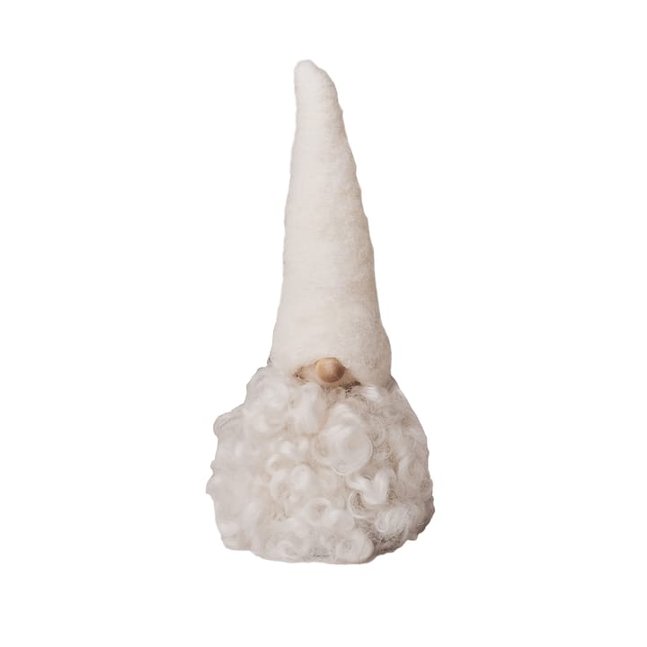 Weihnachtsmann aus Wolle klein - Weiße Mütze ohne Bart - Monikas Väv & Konst