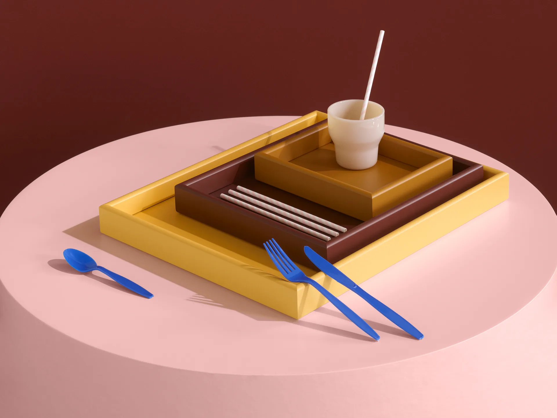 Arrange Tabletset 3 Teile, Amber-masala-acacia Montana