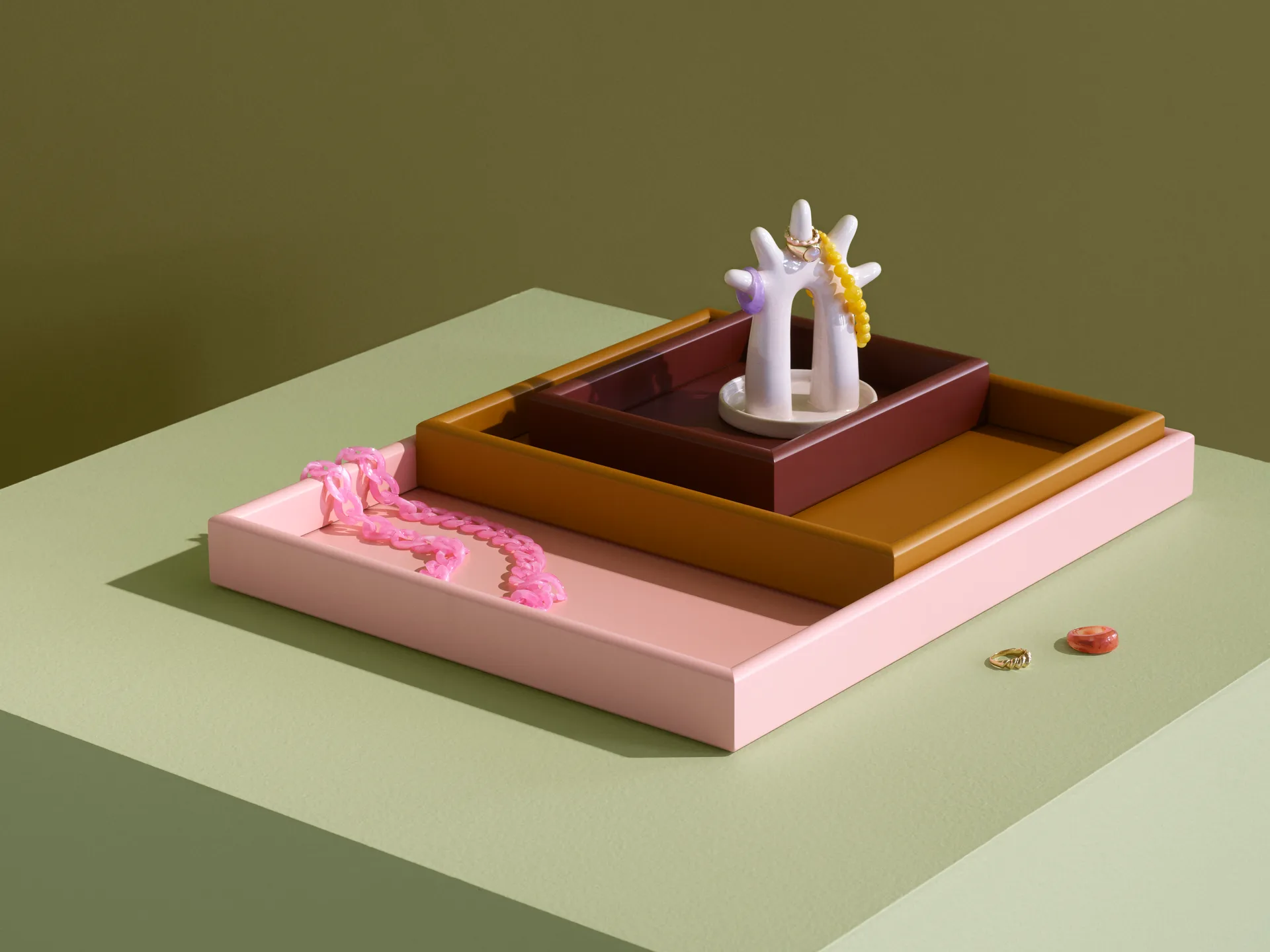 Arrange Tablett medium 27,3x32,6 cm, Amber Montana