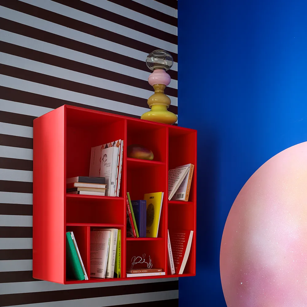 COMPILE dekoratives Wandregal 69,6 x 69,6cm, Rhubarb 151 Montana