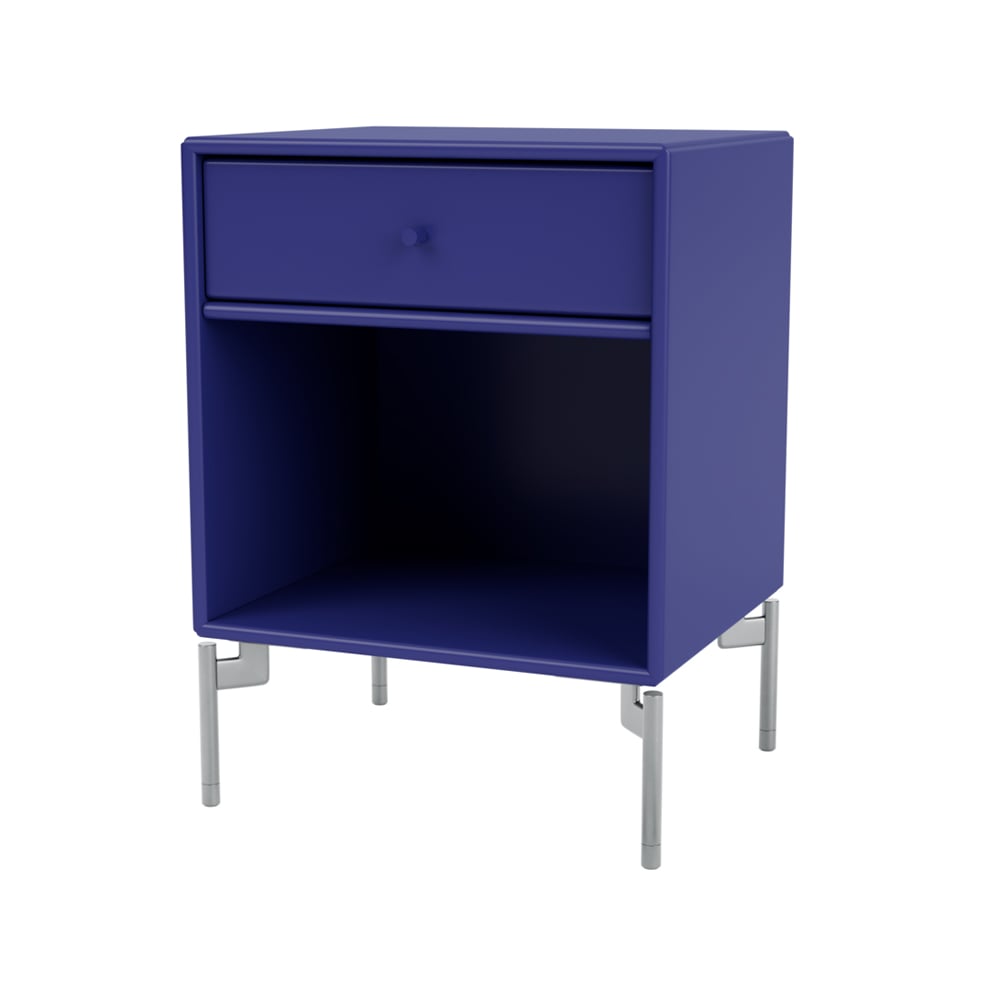 Montana Dream Nachttisch Monarch 135, Chrombeine | Skandinavisches Design | Nachttische | Blau