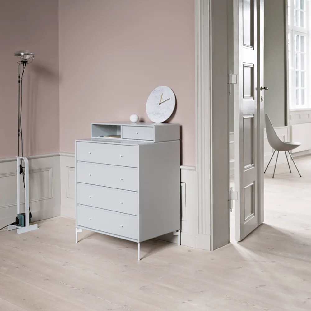 Keep Kommode, Anthracite 04-Beine schwarz lackiert Montana