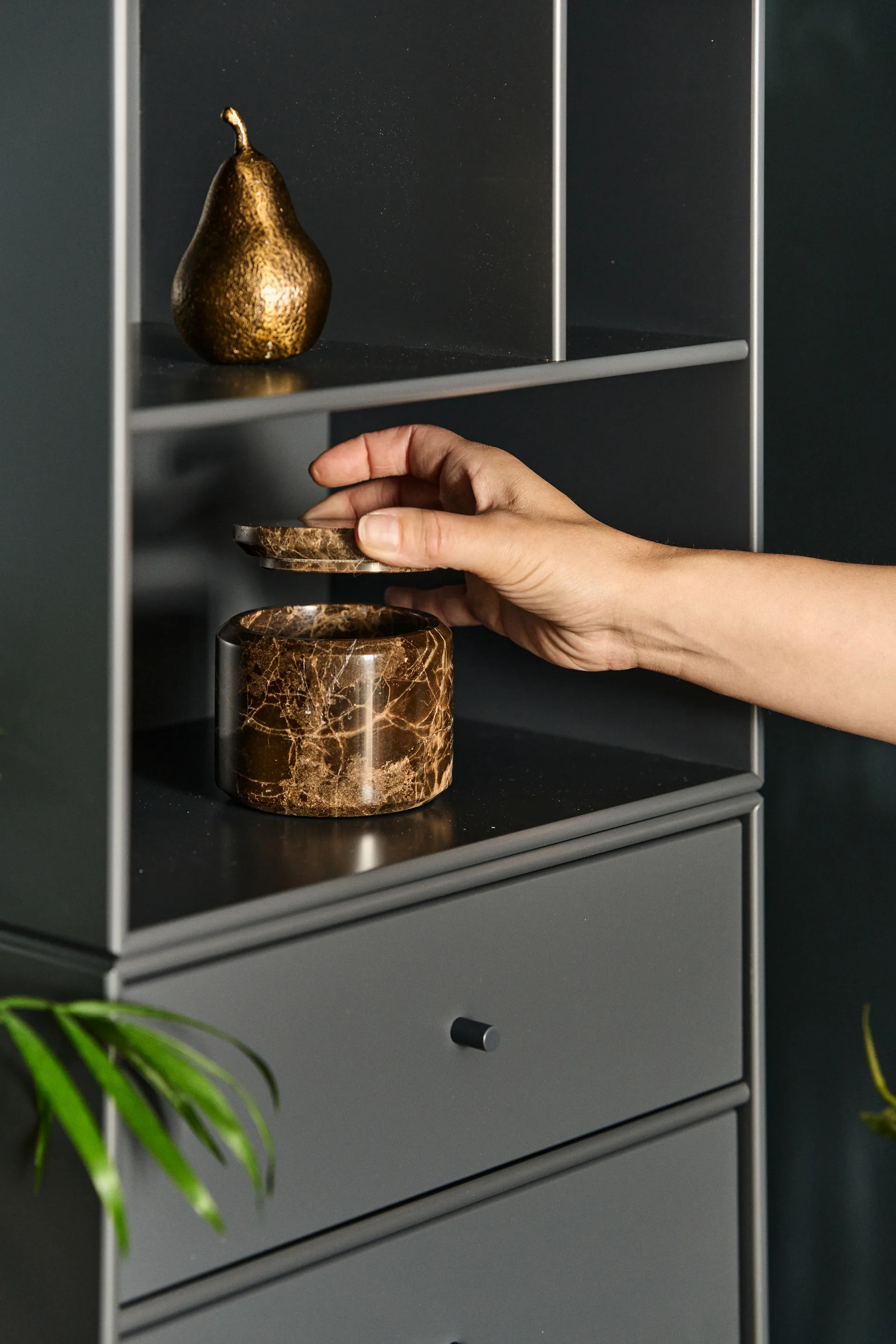 Montana Mini 1302 Regalmodul, anthracite 04, mit Regalflächen Montana