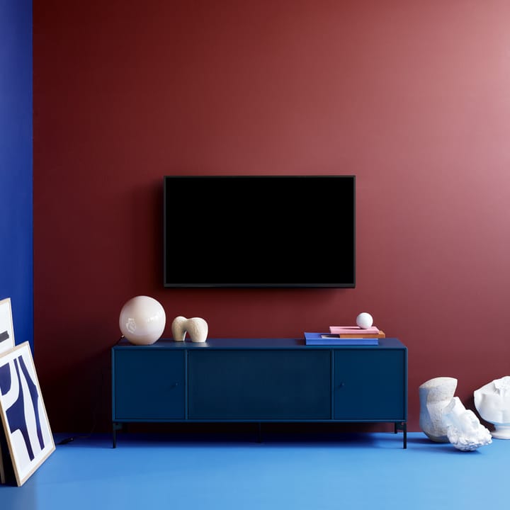 Octave I Tv-Bank, New white 101-Beine schwarz lackiert Montana