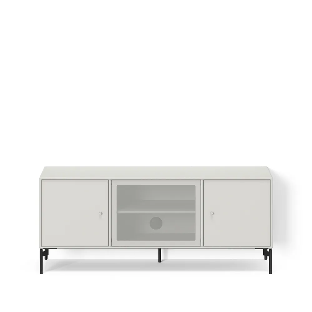 Octave I Tv-Bank, New white 101-Beine schwarz lackiert Montana
