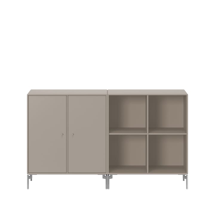 Pair Sideboard - Truffle 141, Chrombeine - Montana