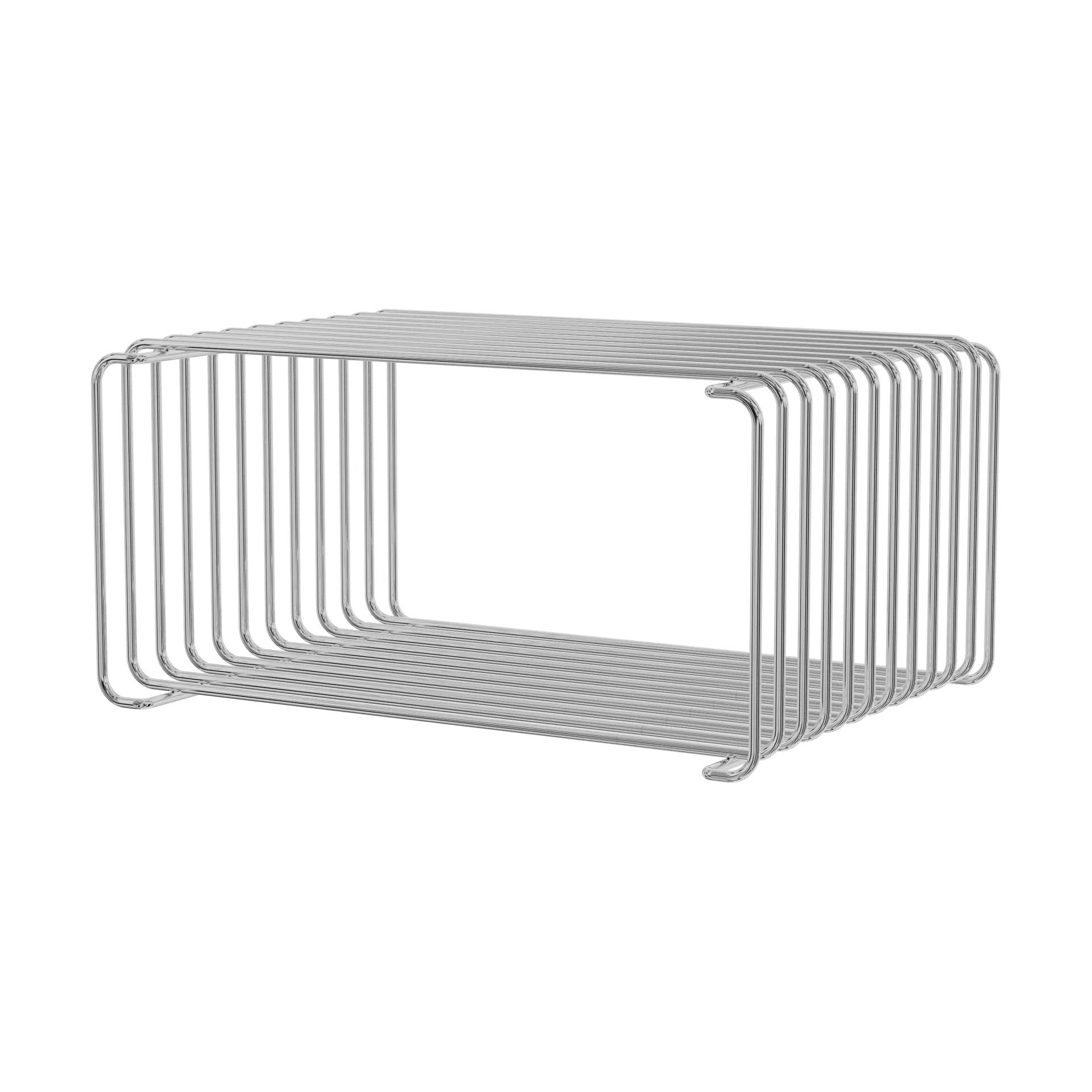 Panton Wire Half Height Regal 34,8x17,2x25,7 cm, Chrome Montana