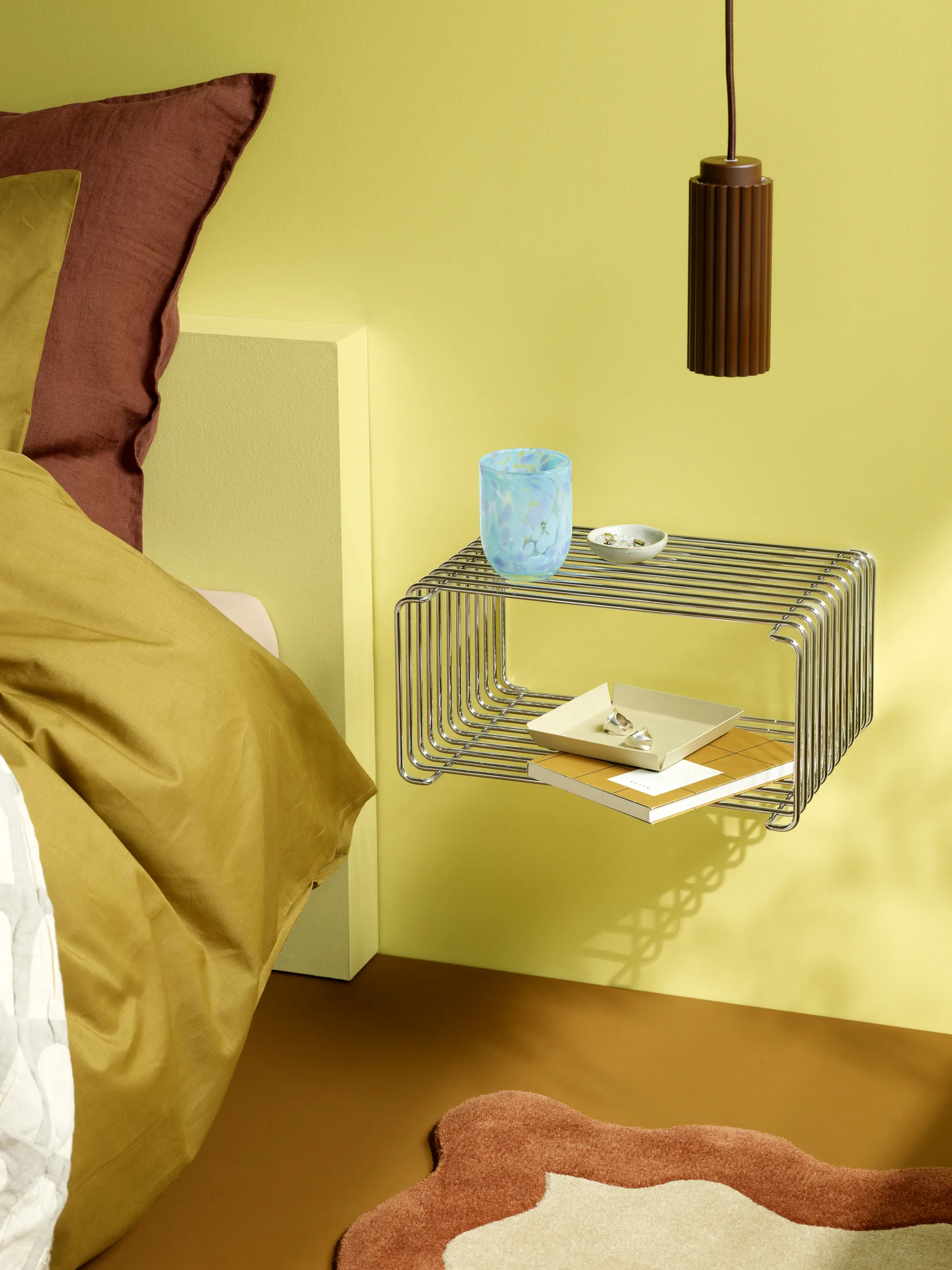 Panton Wire Half Height Regal 34,8x17,2x25,7 cm, Chrome Montana