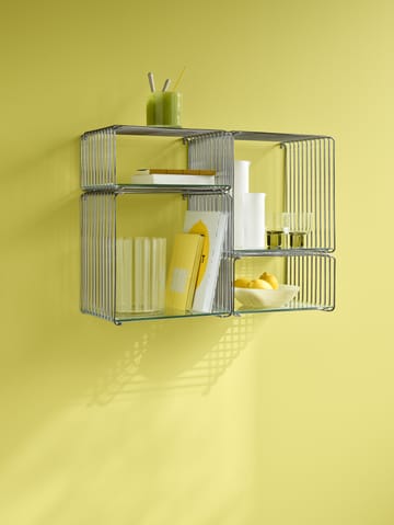Panton Wire Half Height Regal 34,8x17,2x25,7 cm - Chrome - Montana