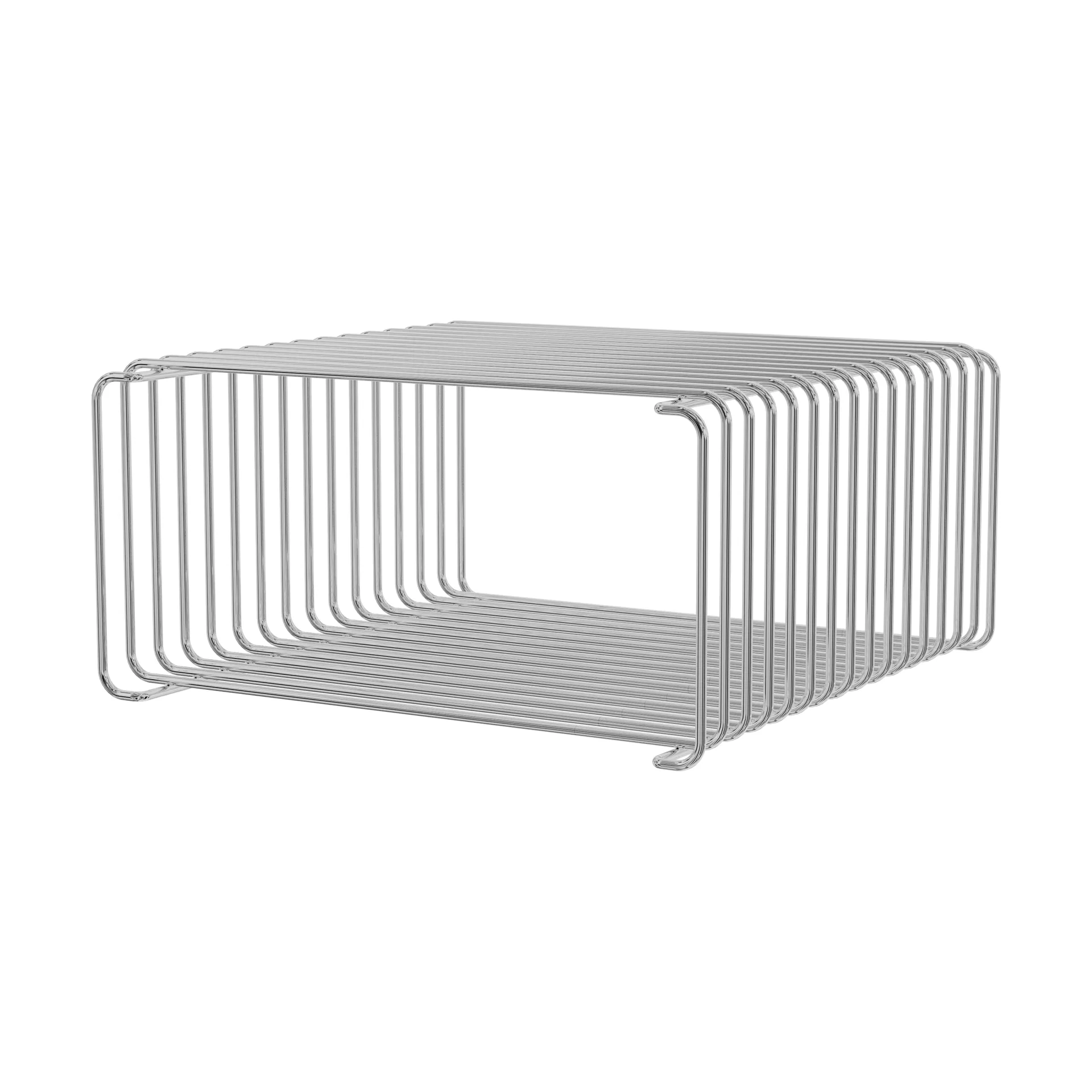 Panton Wire Half Height Regal 34,8x17,2x34,8 cm, Chrome Montana