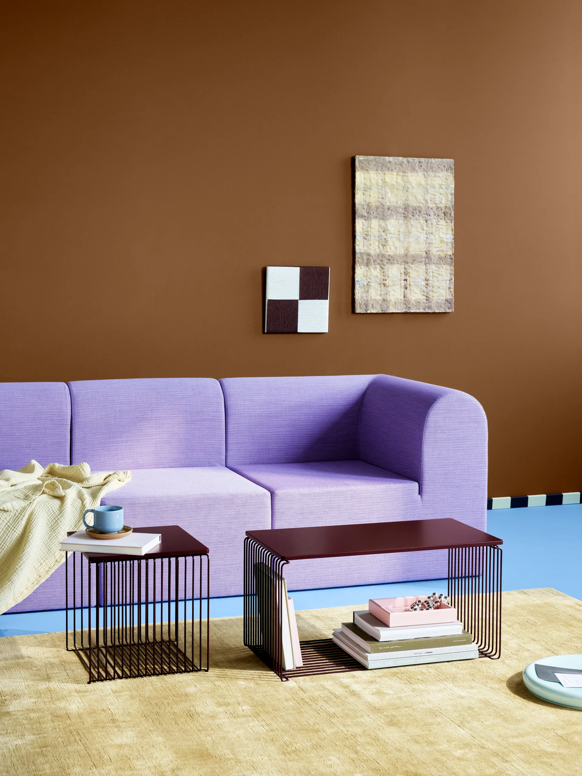 Panton Wire Single Regal 34,8x34,8x34,8 cm, Black red Montana