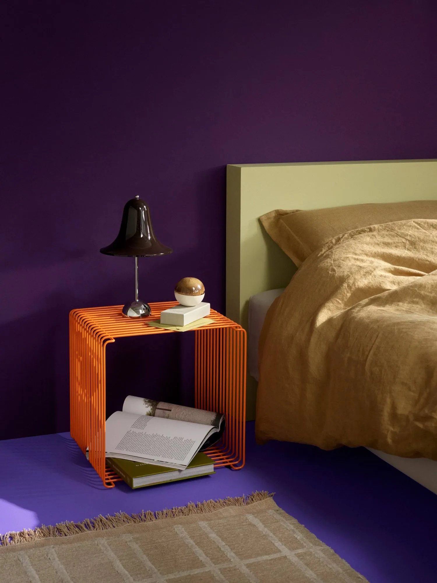 Panton Wire Single Regal 34,8x34,8x34,8 cm, Tangerine Montana