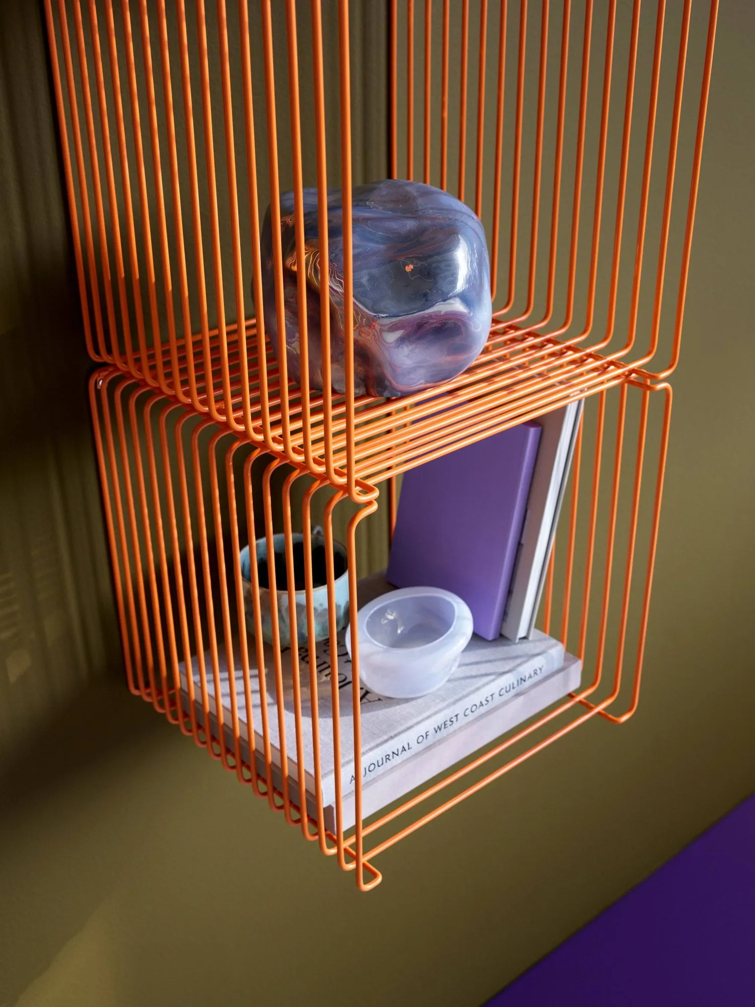 Panton Wire Single Regal 34,8x34,8x34,8 cm, Tangerine Montana