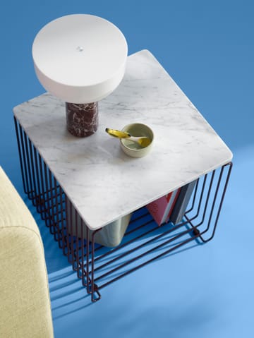 Panton Wire Topplatte 34,8 x 34,8cm - White marble - Montana