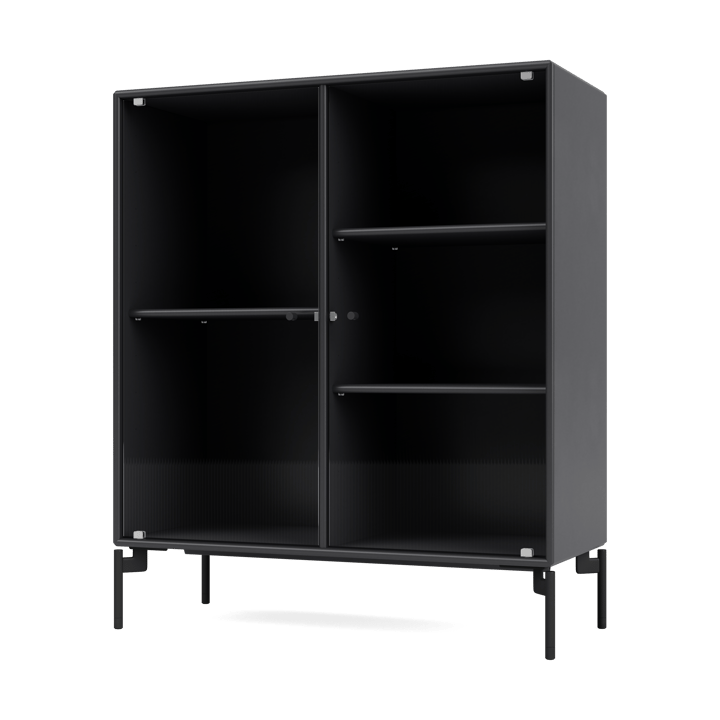 Ripple II Vitrinenschrank 69,6x82,2x30 cm - Anthracite-Beine black - Montana