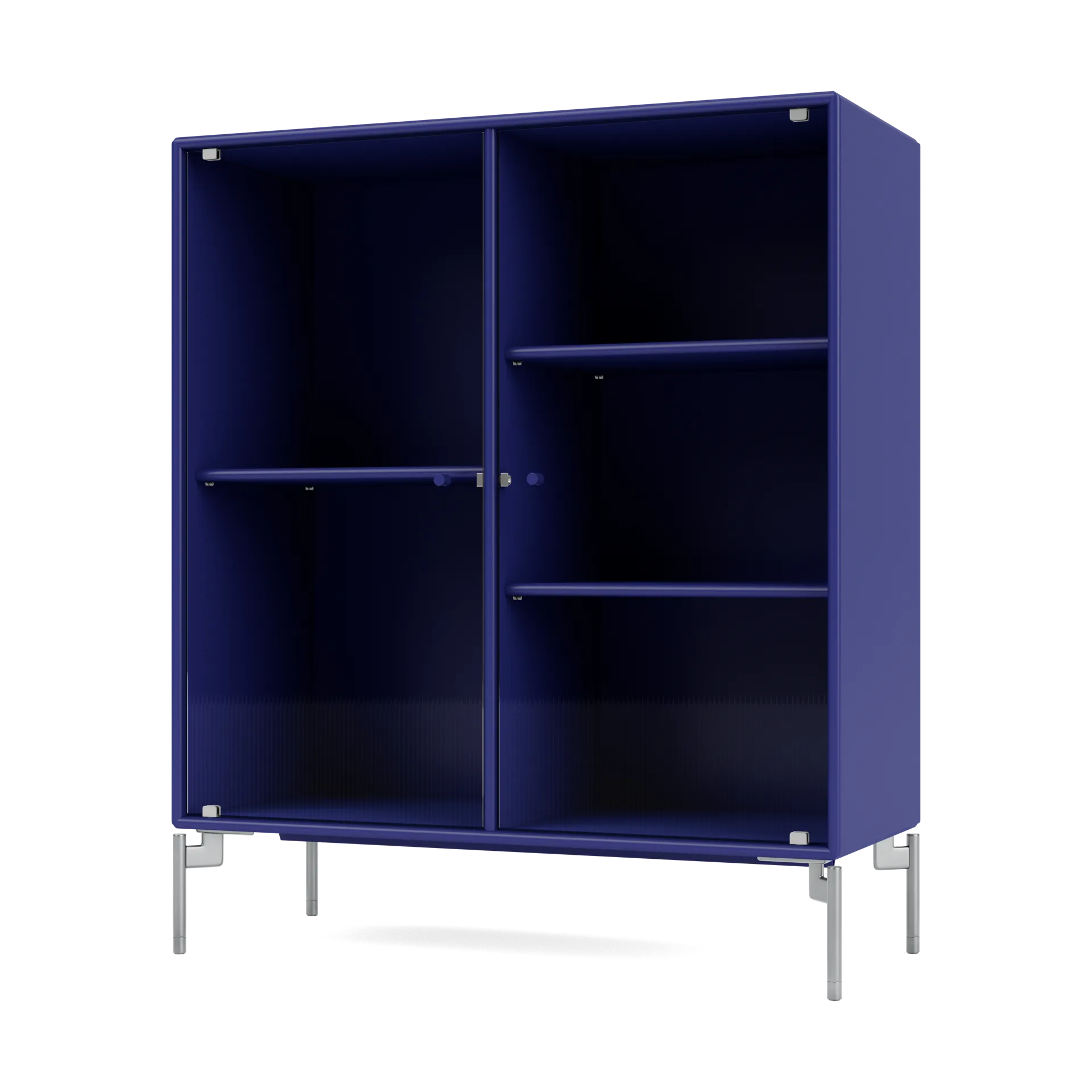 Ripple II Vitrinenschrank 69,6x82,2x30 cm, Monarch-Beine chrome Montana