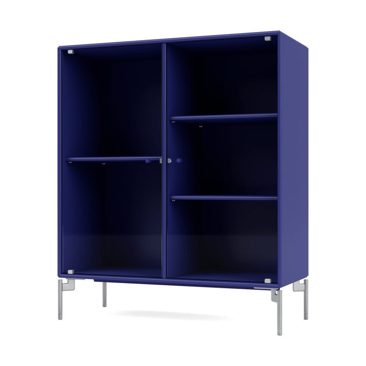 Ripple II Vitrinenschrank 69,6x82,2x30 cm - Monarch-Beine chrome - Montana