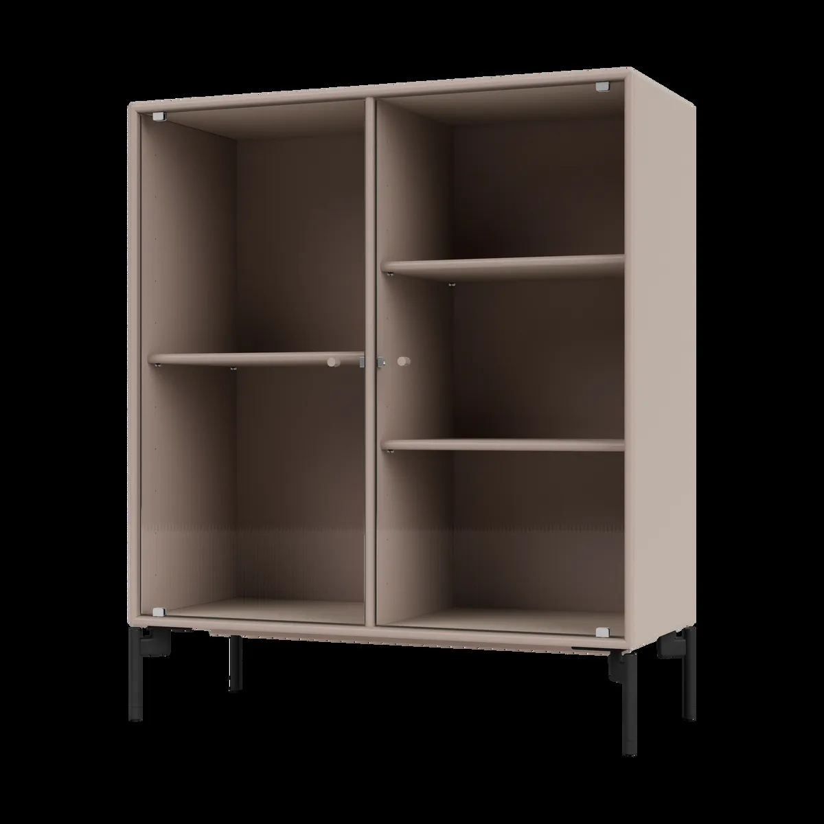 Montana Ripple II Vitrinenschrank 69,6x82,2x30 cm Mushroom-Beine black