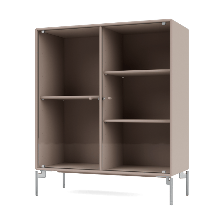 Ripple II Vitrinenschrank 69,6x82,2x30 cm - Mushroom-Beine chrome - Montana
